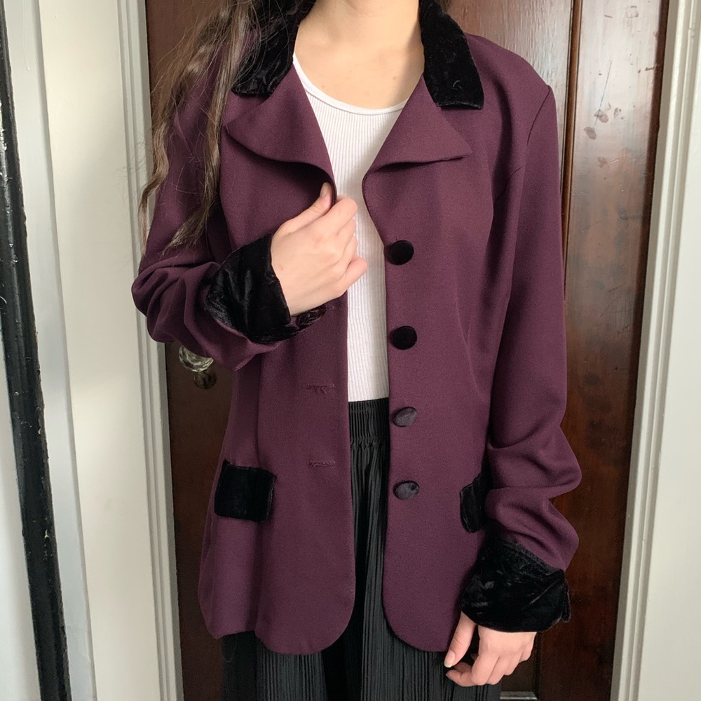 Purple + Velvet Lightweight Blazer